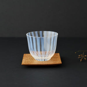 Hirota Glass Cold Tea Glass Tokusa Striped Pattern | Soba Choko