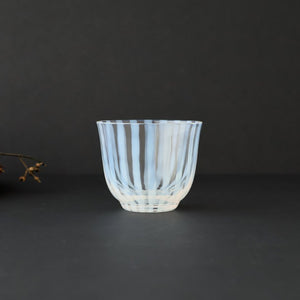 Hirota Glass Cold Tea Glass Tokusa Striped Pattern | Soba Choko