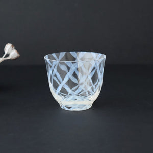 Hirota Glass Cold Tea Glass Lattice Pattern | Soba Choko