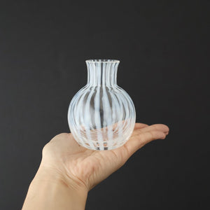 Hirota Glass Bud Vase Tokusa Pattern