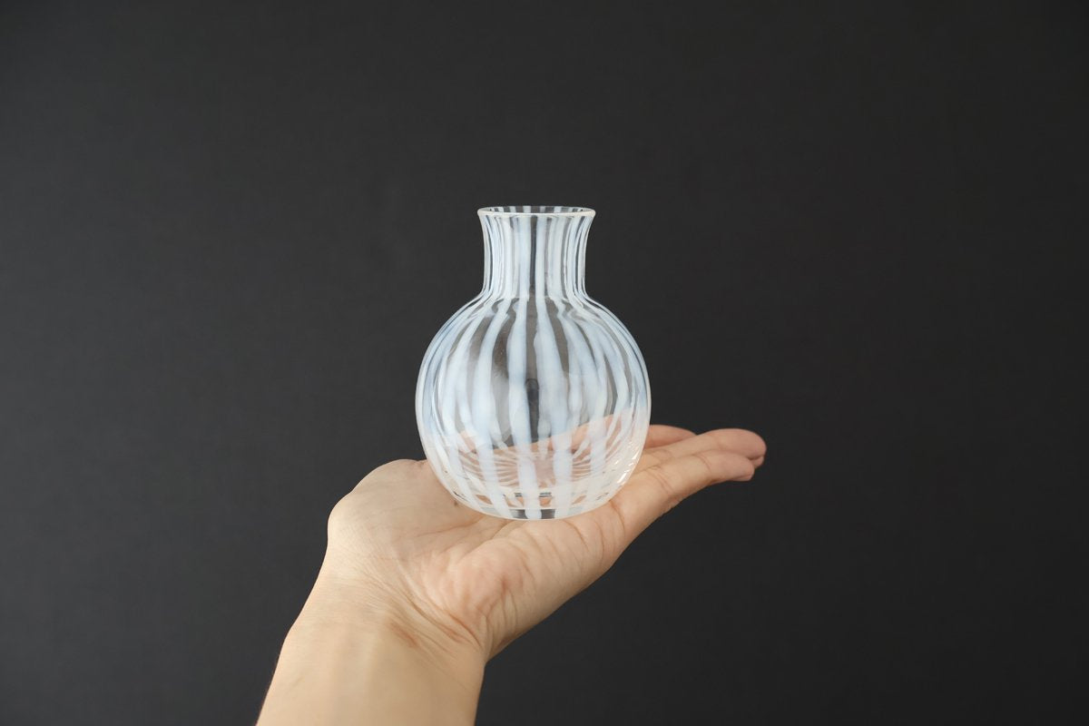 Hirota Glass Bud Vase Tokusa Pattern