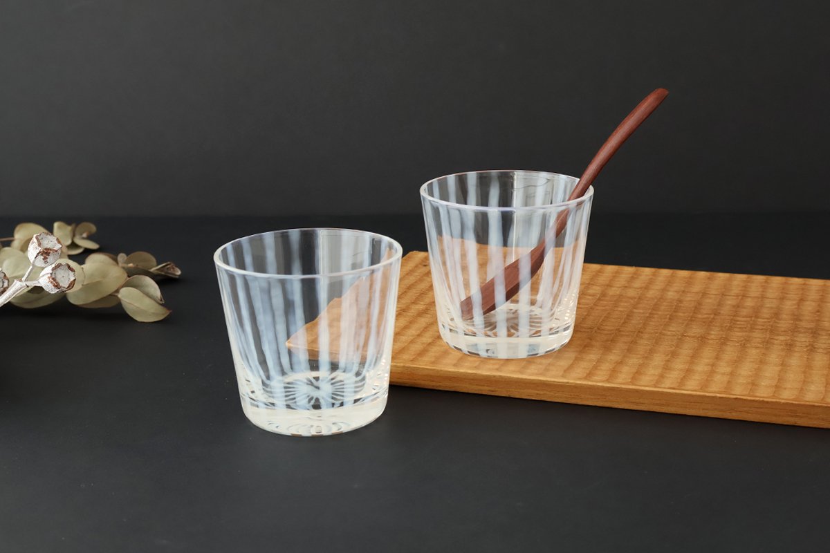 Hirota Glass Soba Tokusa Stripe | Free Cup