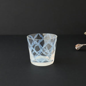 Hirota Glass Soba Choko Lattice Pattern  | Free Cup