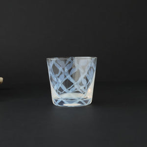 Hirota Glass Soba Choko Lattice Pattern  | Free Cup