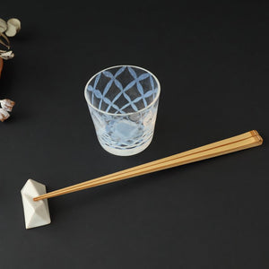 Hirota Glass Soba Choko Lattice Pattern  | Free Cup