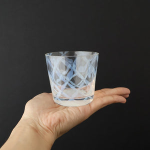 Hirota Glass Soba Choko Lattice Pattern  | Free Cup