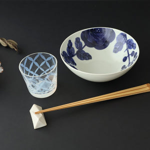 Hirota Glass Soba Choko Lattice Pattern  | Free Cup