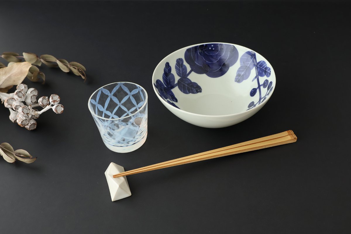 Hirota Glass Soba Choko Lattice Pattern  | Free Cup