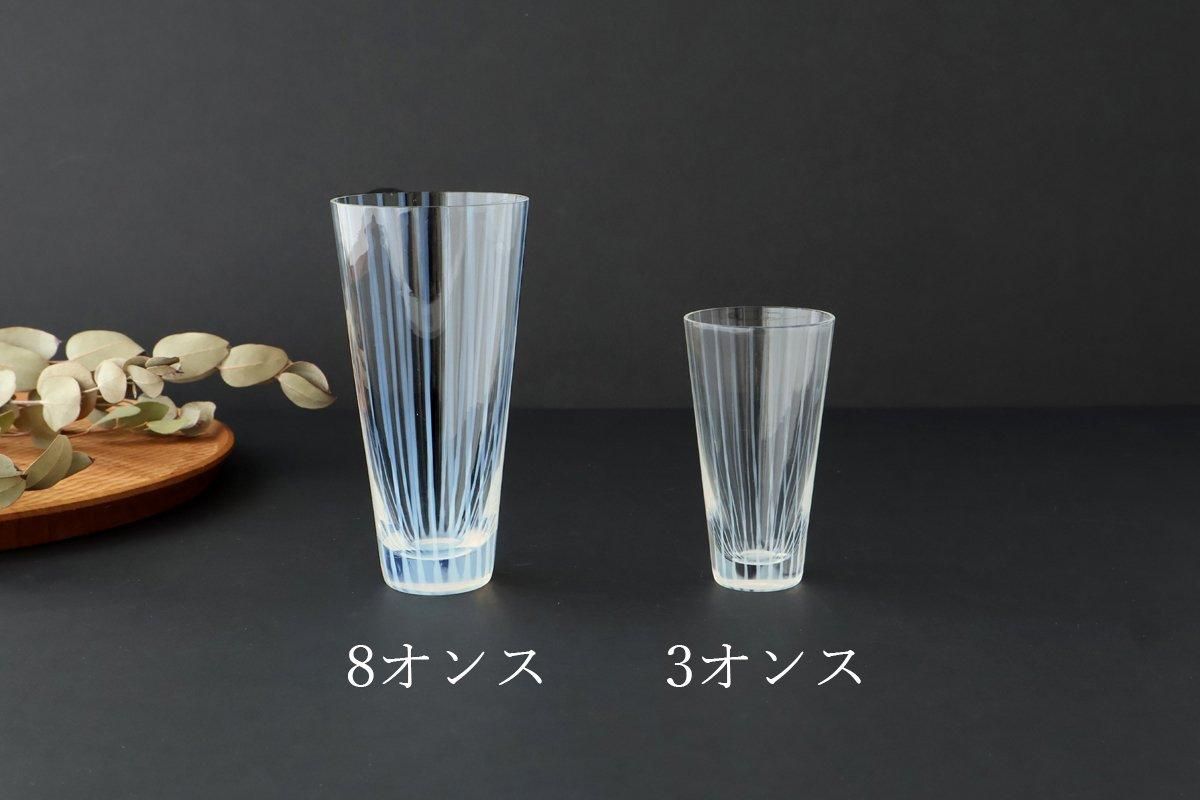Hirota Glass 3 oz Tumbler Tokusa Striped Pattern