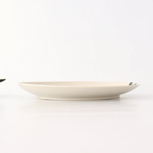 Fururu Rounbd Plate Black Flower M | Hasami Ware