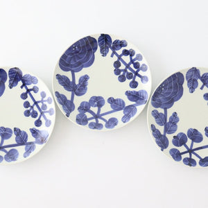 Fururu Rounbd Plate Blue Flower S | Hasami Ware