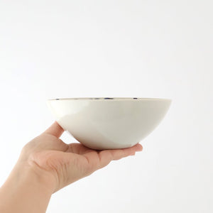 Fururu Rounbd Bowl Blue Flower |  Serving Bowl Hasami Ware