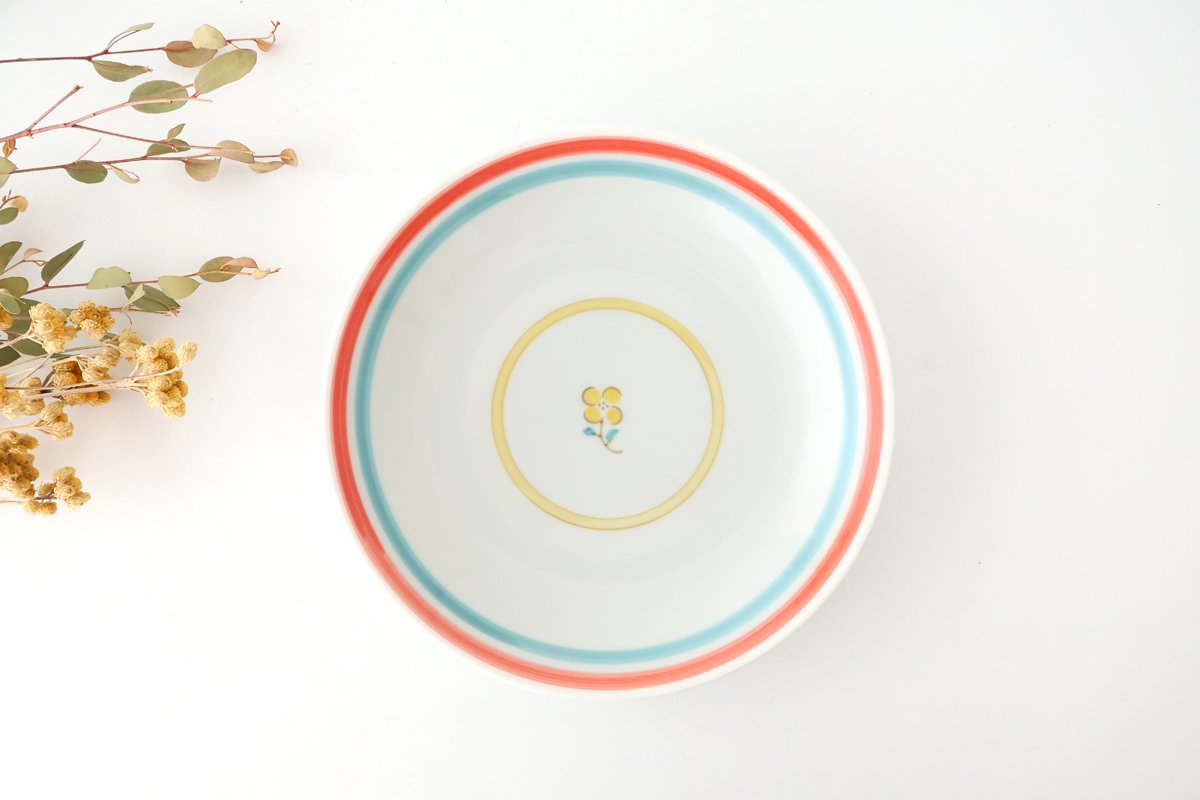 Round Plate Yellow Flower L | Hasami Ware