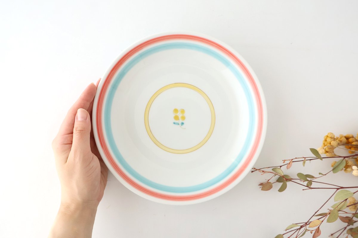 Round Plate Yellow Flower L | Hasami Ware