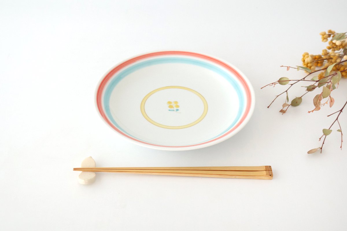 Round Plate Yellow Flower L | Hasami Ware