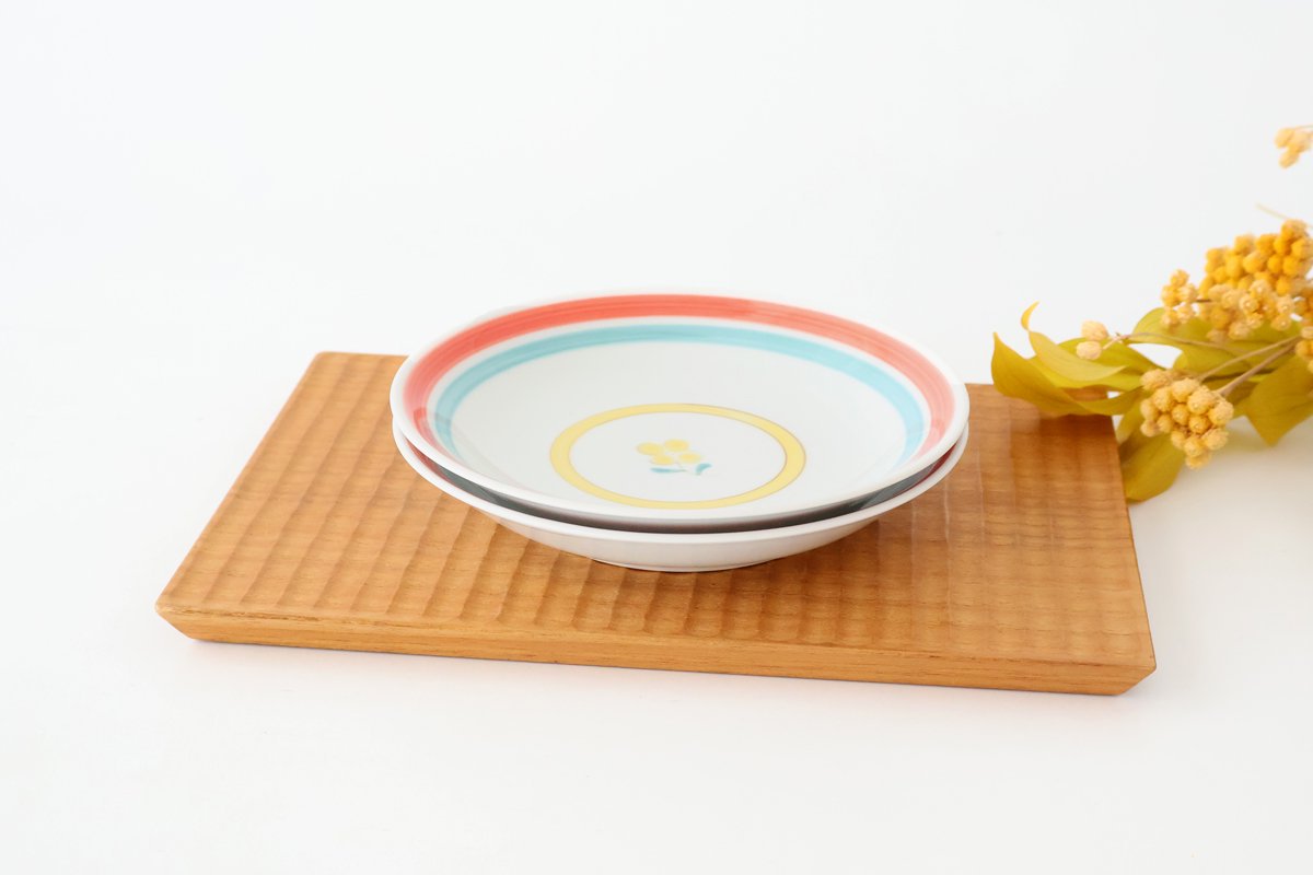 Round Plate Yellow Flower M | Hasami Ware