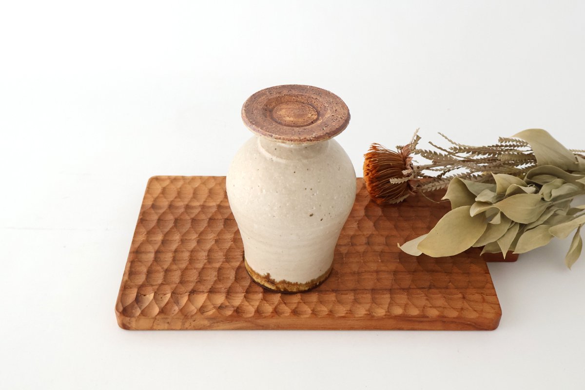 Kosendo Sake Cup Goblet White Tag | Shigaraki Ware