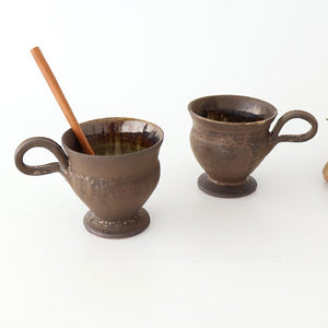 Kosendo Demi Cup Brown Tag | Shigaraki Ware