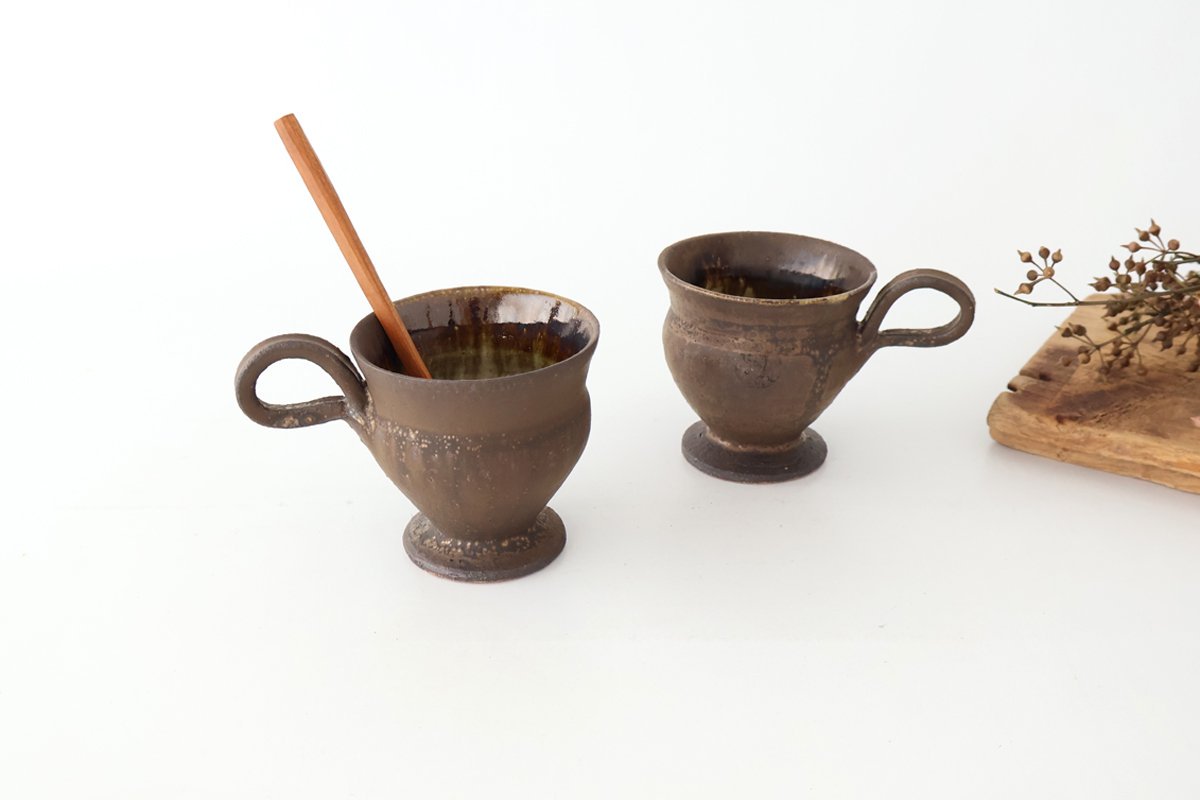 Kosendo Demi Cup Brown Tag | Shigaraki Ware