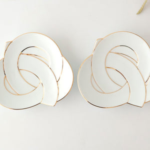 Serving Plate Knot Gold｜Arita Ware