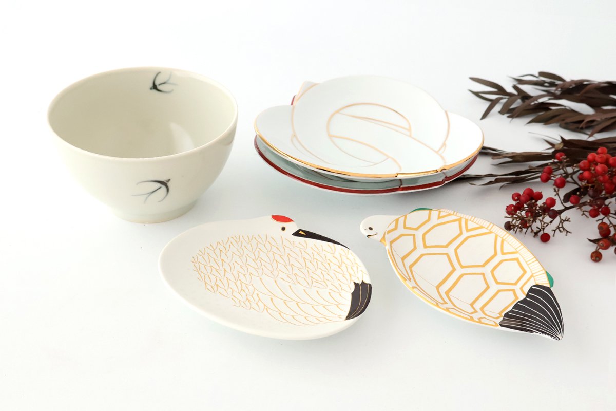 Serving Plate Knot Gold｜Arita Ware