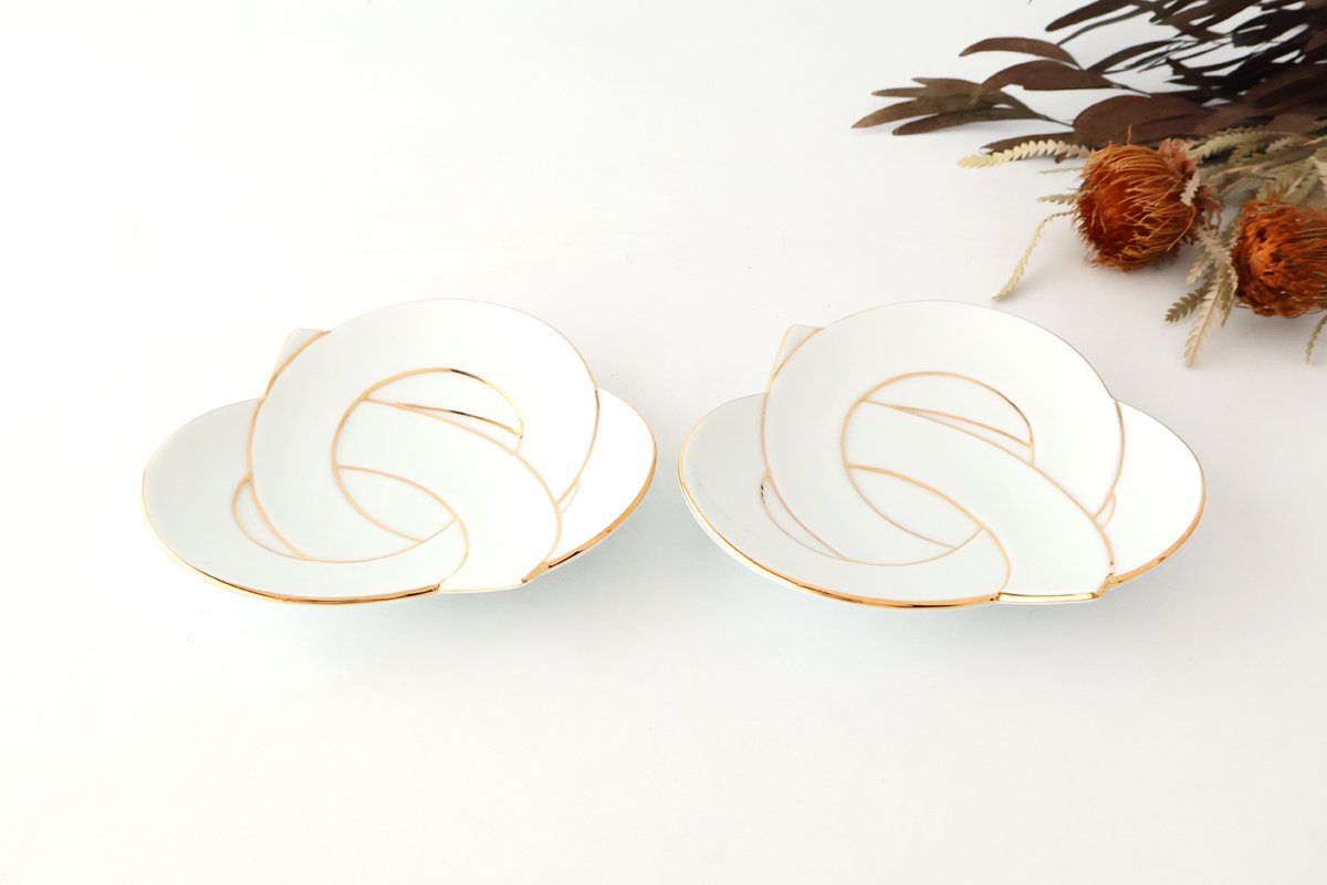 Serving Plate Knot Gold｜Arita Ware