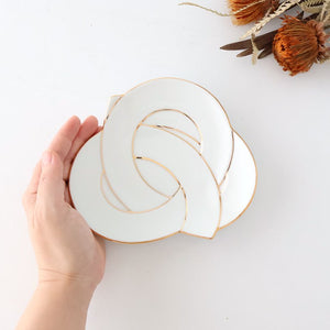 Serving Plate Knot Gold｜Arita Ware