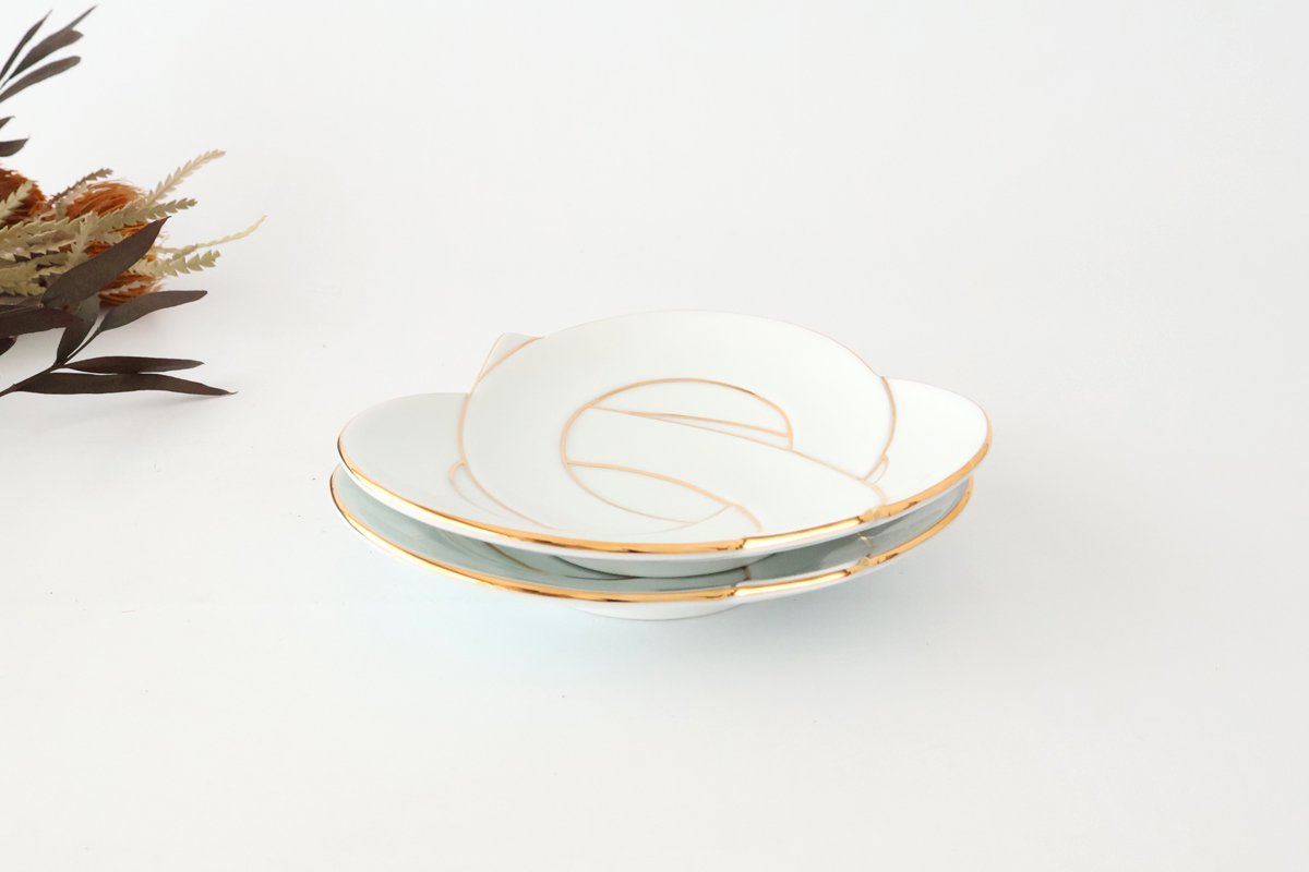 Serving Plate Knot Gold｜Arita Ware