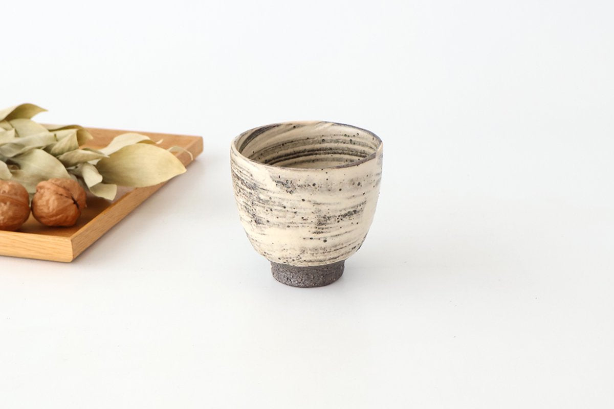 Japanese Cup White Storm| Yunomi Shigaraki ware