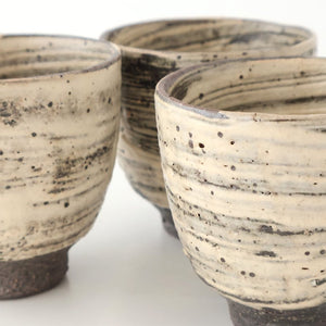 Japanese Cup White Storm| Yunomi Shigaraki ware