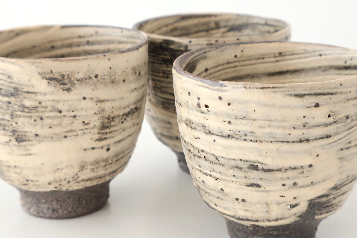 Japanese Cup White Storm| Yunomi Shigaraki ware