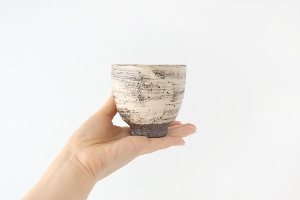 Japanese Cup White Storm| Yunomi Shigaraki ware