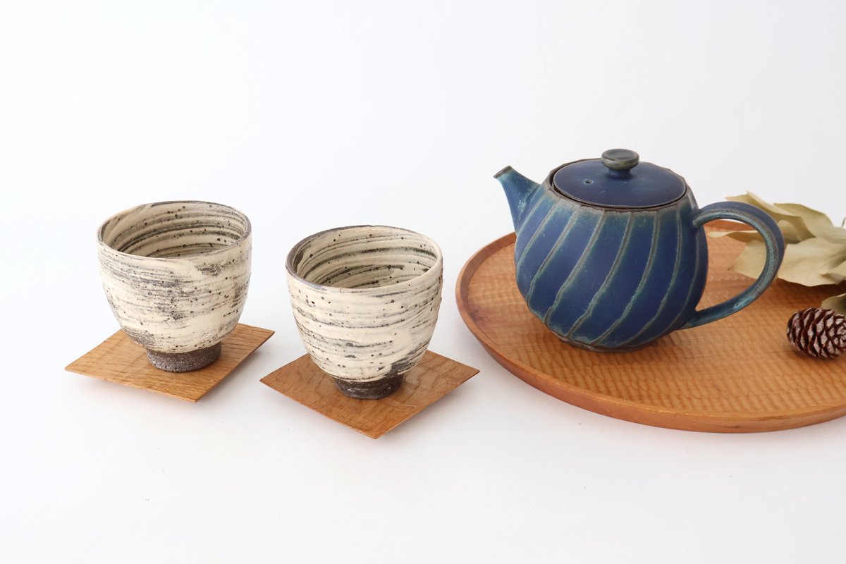 Japanese Cup White Storm| Yunomi Shigaraki ware