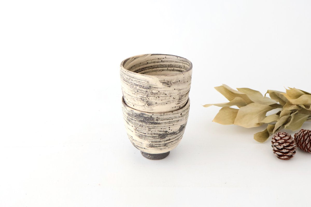 Japanese Cup White Storm| Yunomi Shigaraki ware