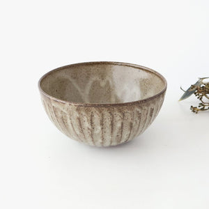 Donburi Bowl Gray-Carved | Shigaraki Ware