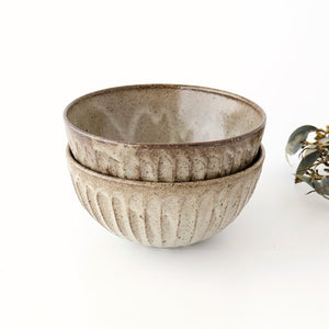 Donburi Bowl Gray-Carved | Shigaraki Ware