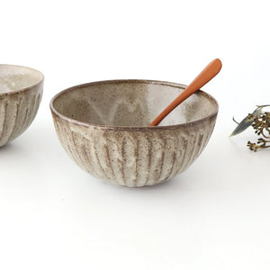 Donburi Bowl Gray-Carved | Shigaraki Ware