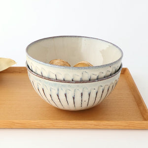 Donburi Bowl White-Carved | Shigaraki Ware