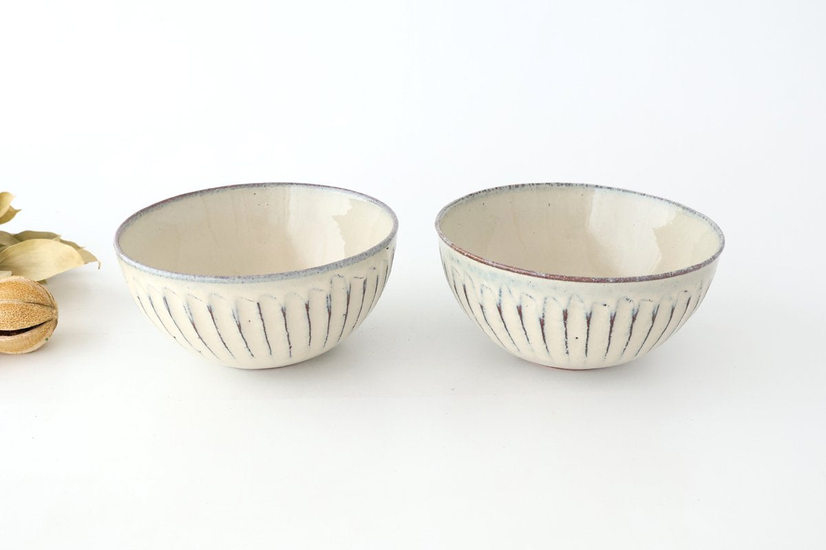 Donburi Bowl White-Carved | Shigaraki Ware