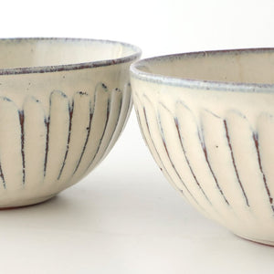 Donburi Bowl White-Carved | Shigaraki Ware