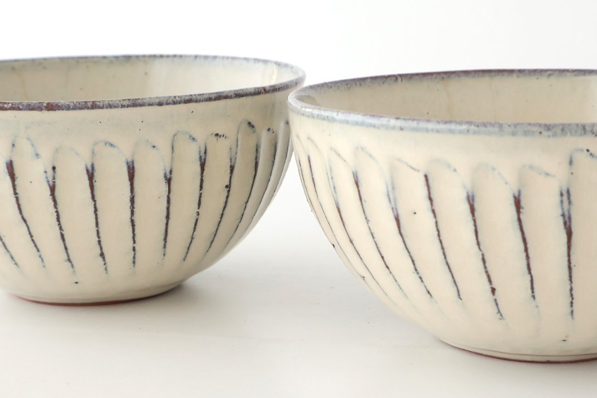 Donburi Bowl White-Carved | Shigaraki Ware