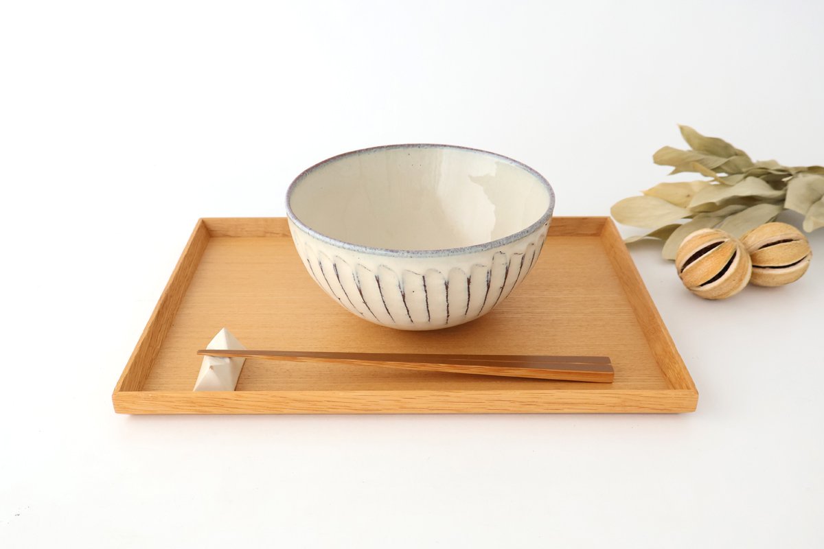 Donburi Bowl White-Carved | Shigaraki Ware