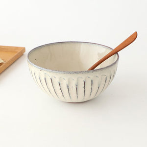 Donburi Bowl White-Carved | Shigaraki Ware