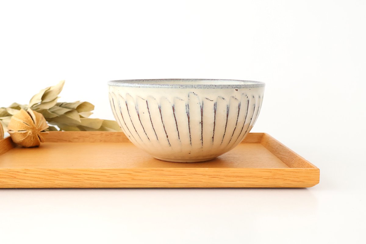 Donburi Bowl White-Carved | Shigaraki Ware