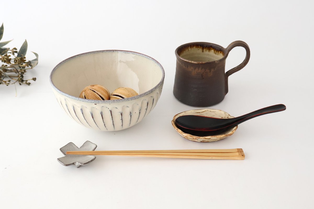 Donburi Bowl White-Carved | Shigaraki Ware