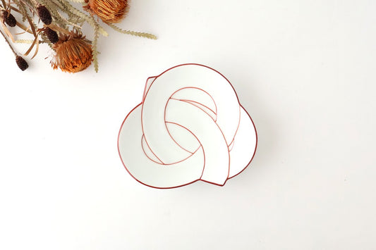 Serving Plate Knot Red｜Arita Ware