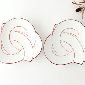 Serving Plate Knot Red｜Arita Ware