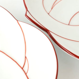 Serving Plate Knot Red｜Arita Ware