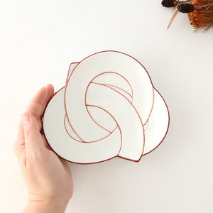 Serving Plate Knot Red｜Arita Ware