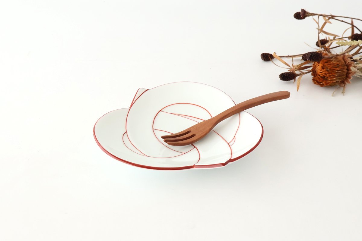 Serving Plate Knot Red｜Arita Ware